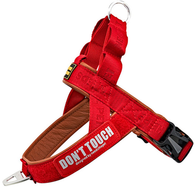 강아지 인터라켄 티 라인 하네스, 레드, 1개