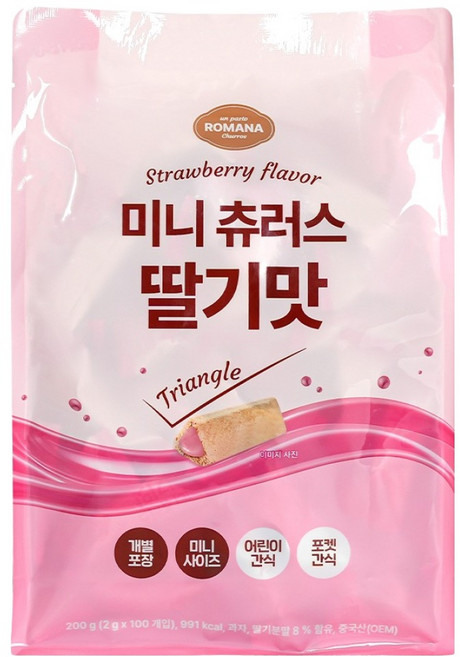 로마나 미니 츄러스 딸기맛, 1개, 200g