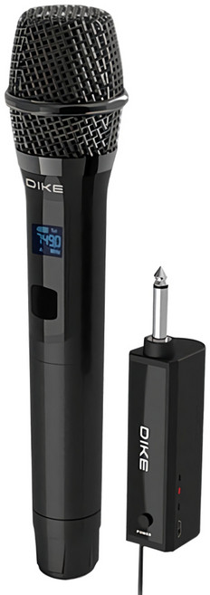 DIKE Hedone 歡唱樂動UHF無線麥克風 DVM170 15組頻道, 黑色