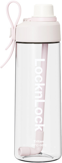LocknLock 樂扣樂扣 Q咪樂吸管杯 C12, 蜜桃軟糖, 750ml, 1個