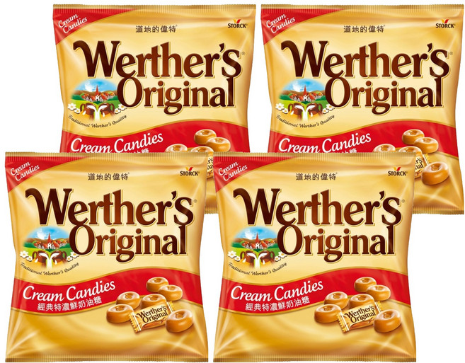 Werther's Original 道地的偉特 奶油糖, 4袋, 330g