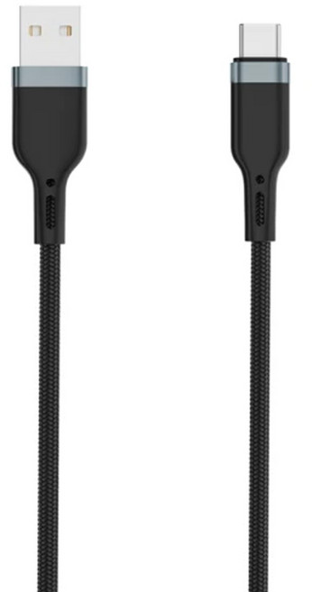 Wiwu 鉑金系列 USB-A-Type-C數據線, 1.2m, 黑色, 1條