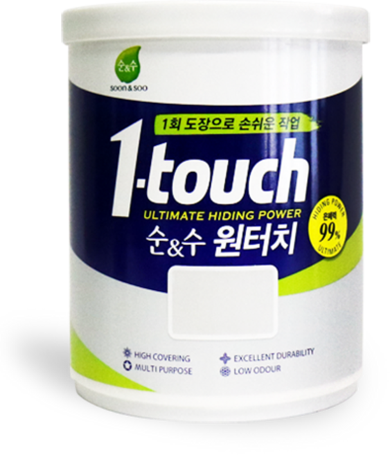 순앤수 노루페인트 원터치 페인트, 소프트(퓨어) 화이트, 1L, 1개