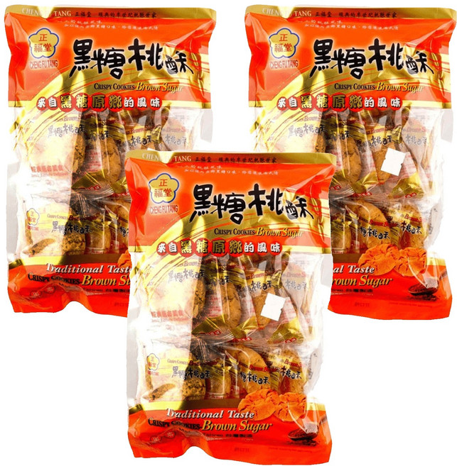 正福堂 黑糖桃酥, 300g, 3袋