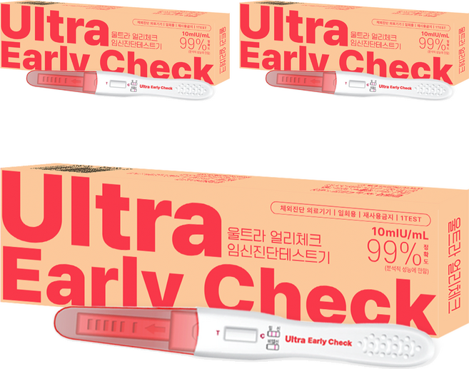 수젠텍 울트라 얼리 체크 임신테스트기, 1개입, 3개