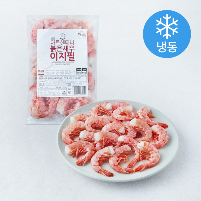 바다몰 자연산 아르헨티나 붉은새우 이지필 (냉동), 600g(대), 1개