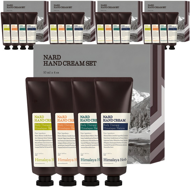 나드 핸드크림 라벤더머스크 + 티트리로즈마리 + 레몬민트 + 탠저린 유칼립투스 세트, 50ml, 5개