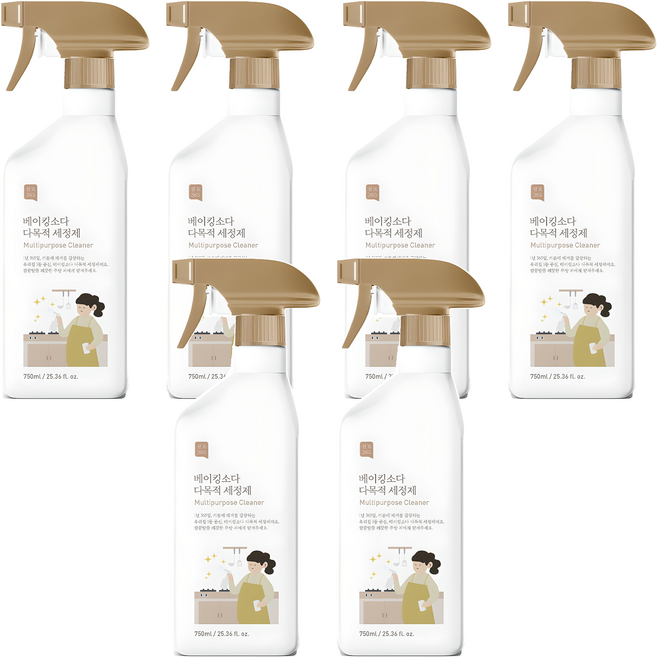 쉼표365 베이킹소다 대용량 다목적 세정제, 750ml, 6개