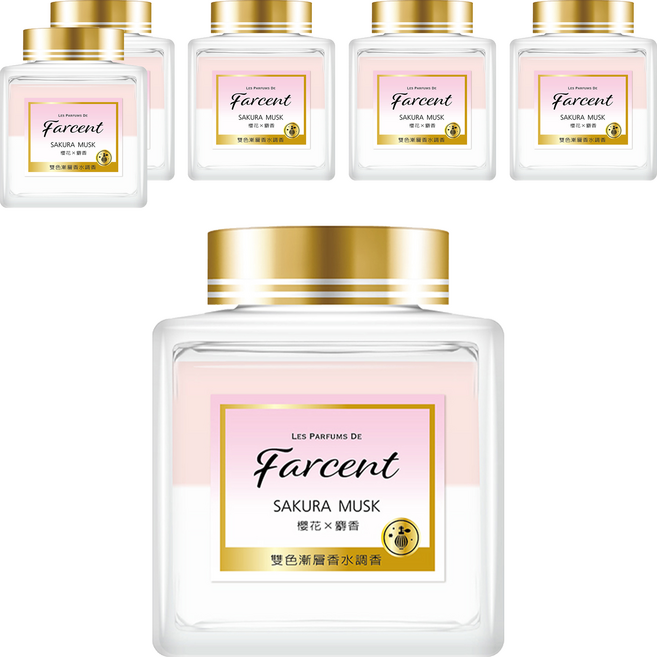 farcent 花仙子 香水 室內香氛膏, 櫻花麝香, 150g, 6罐
