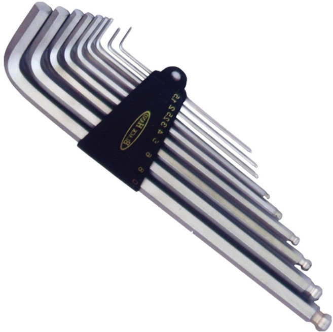 BLACK HAND 黑手牌 球型六角板手9支組 BH-070, 1組