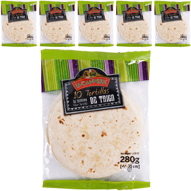 라카나스타 미션푸드 밀 또띠아 15cm, 6개, 280g