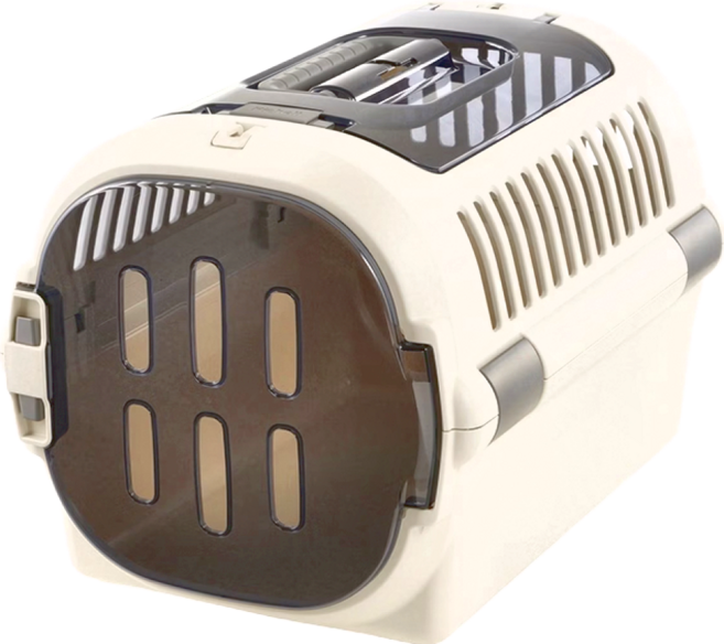 Richell 利其爾 Fine 外出上掀提籠, 米白色, 1個