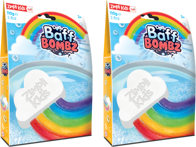 짐플리키즈 유아용 베스밤 레인보우 클라우드, 110g, 2개
