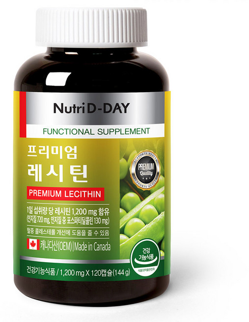 뉴트리디데이 프리미엄 레시틴 144g, 120정, 1개
