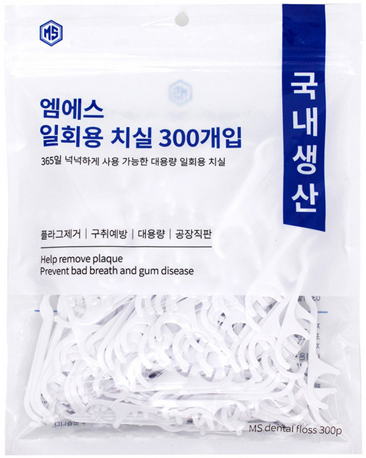 엠에스덴탈 일회용 치실 400D, 80mm, 300개입, 1개