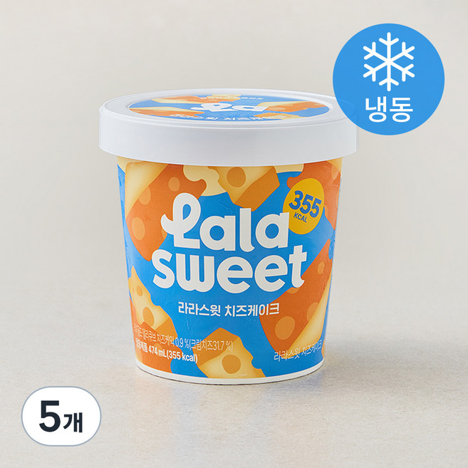 라라스윗 치즈케이크 아이스밀크 (냉동), 474ml, 1개입, 5개
