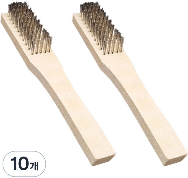월드크린 나무자루 스텐 브러쉬 솔 특대형, 혼합색상, 10개
