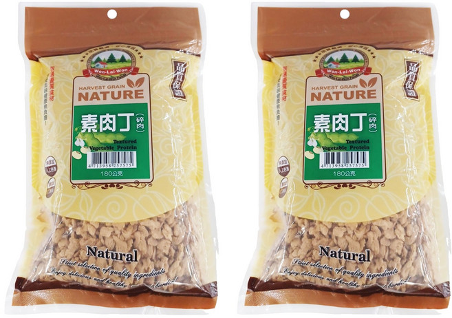 WON LAI WON 旺來旺 素肉丁 碎肉, 180g, 2包