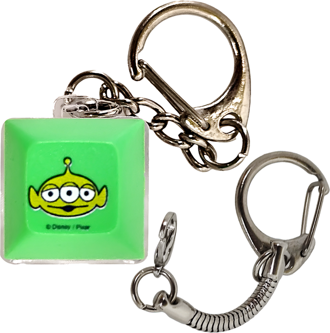 TOY STORY 玩具總動員 CA949-2 紓壓按鍵吊飾, 三眼怪 綠色, 1個