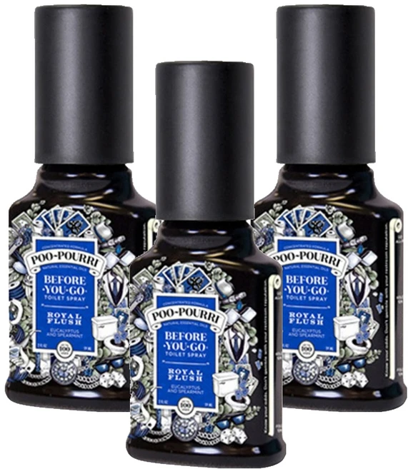 푸리 로열 플러쉬 화장실 탈취제 본품, 59ml, 3개 - 쿠팡