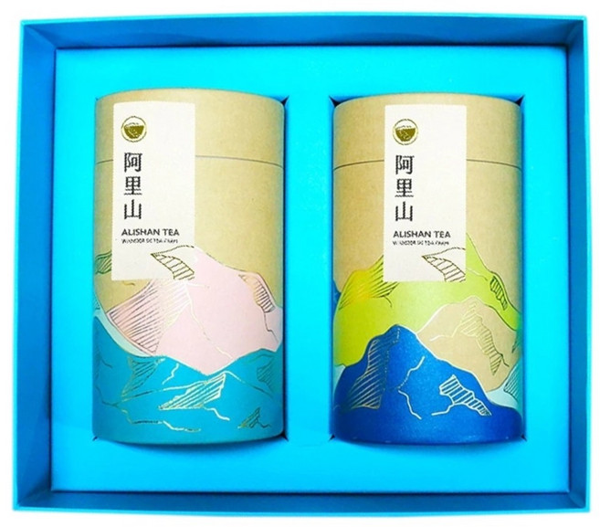龍源茶品 鑫龍源 茶山漫遊阿里山高山茶葉禮盒 附提袋, 茶葉150g 2罐, 1盒