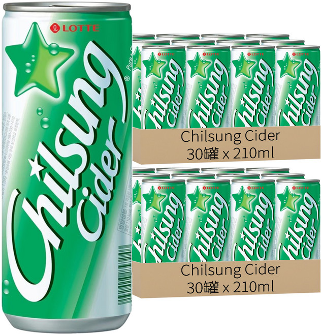 Chilsung Cider 汽水, 210ml, 60罐