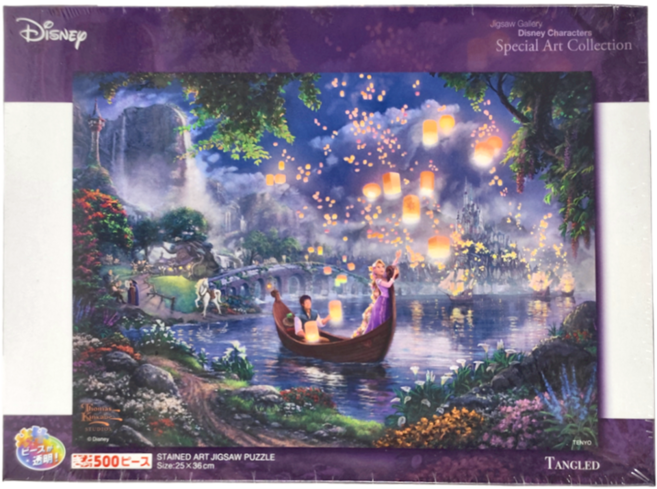 Tenyo 拼圖 魔髮奇緣長髮公主 500片 迪士尼 Disney 特殊藝術收藏, 多色, 1盒
