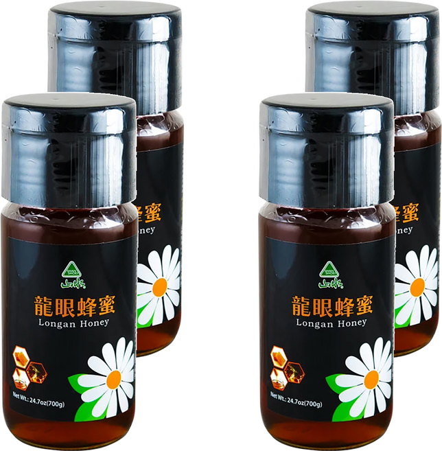 山水 龍眼蜂蜜, 700g, 4瓶