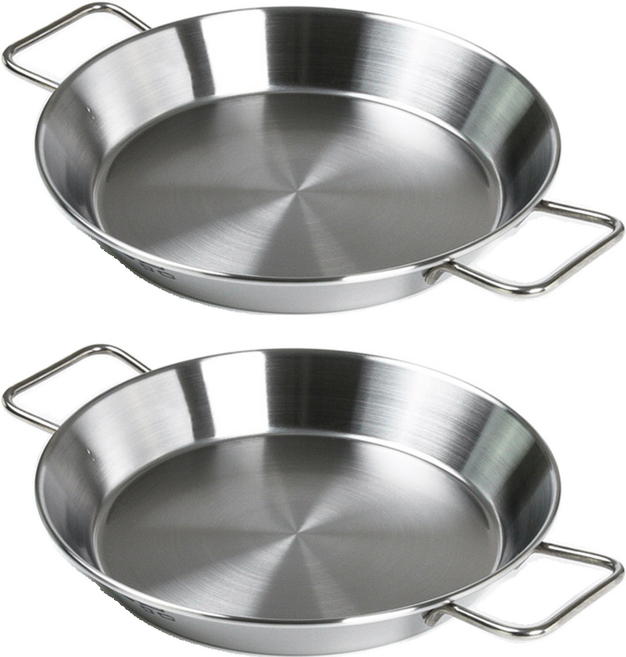 키친아트 인덕션 일품 스테인레스 직화 빠에야팬, 24cm, 2개