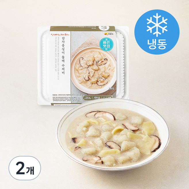 바른식 감자옹심이 들깨 수제비 밀키트 2인분 (냉동), 700g, 2개