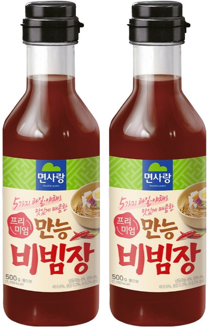 면사랑 프리미엄 만능비빔장, 500g, 2개