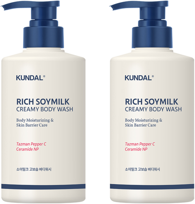 쿤달 리치 소이밀크 크리미 바디워시 멜로우바닐라향, 500ml, 2개