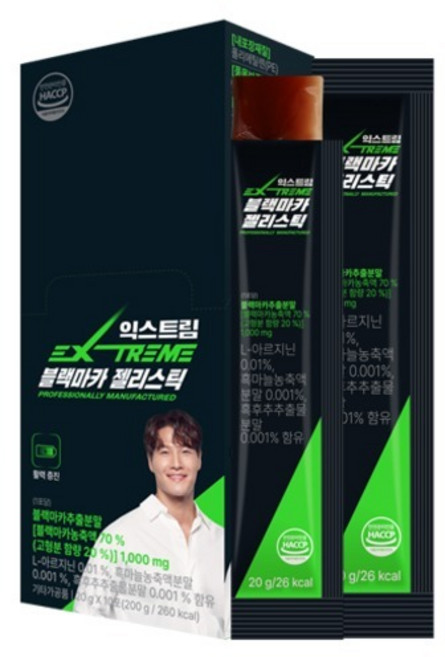 익스트림 블랙마카 젤리스틱 10p, 1개, 200g