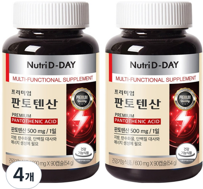 뉴트리디데이 프리미엄 판토텐산 90p, 90정, 4개