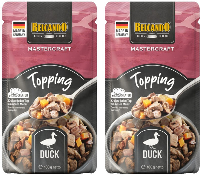 벨칸도 강아지 마스터크래프트 토핑 간식, 100g, 2개, 오리