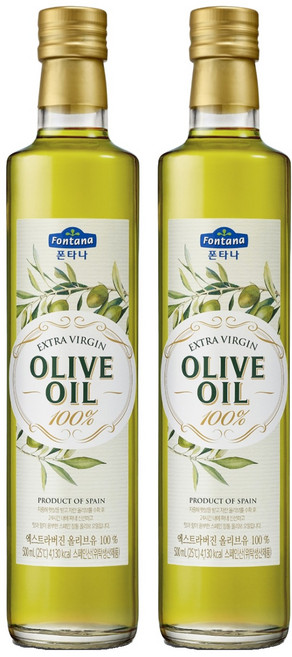폰타나 엑스트라 버진 올리브유 도리카, 500ml, 2개