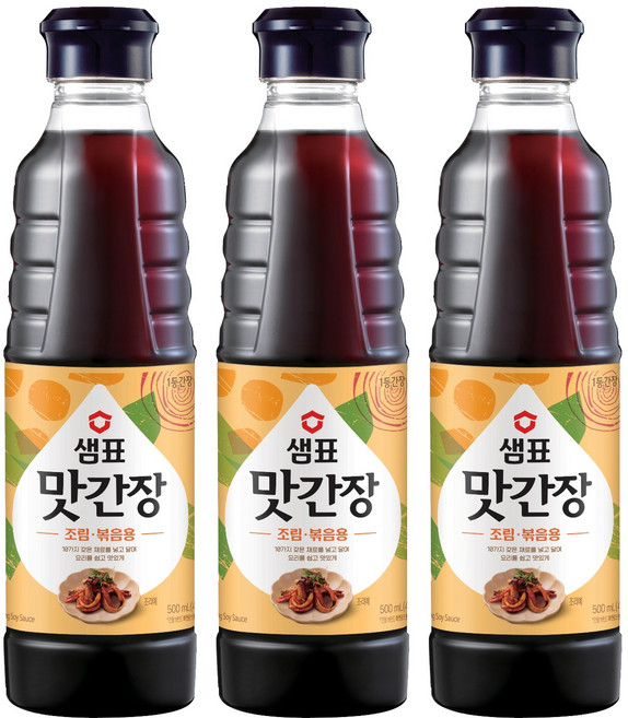샘표 맛간장 조림볶음용, 500ml, 3개