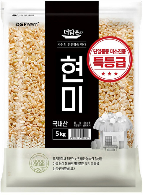 더담은 미소진품 현미 특등급, 5kg, 1개