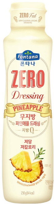 폰타나 저당 저칼로리 무지방 파인애플 드레싱, 230g, 1개