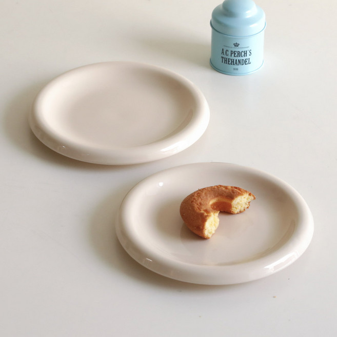 이우아여사 오데뜨 버블 플레이트, 크림, 2개