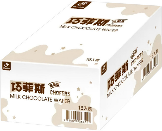 77 CHOFERS 巧菲斯 夾心酥 牛奶口味 16條, 393.6g, 1盒