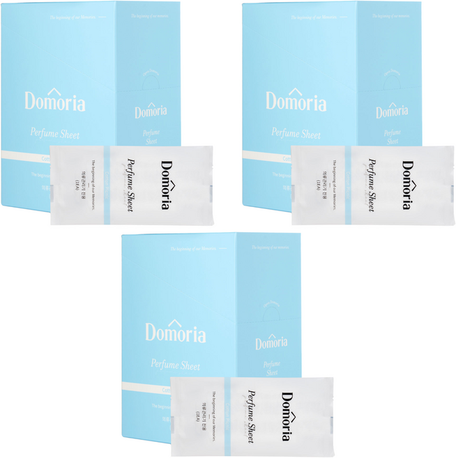 도모리아 의류관리기 에어드레서 스타일러 향기 시트 코튼 피크닉 본품, 40매, 3개