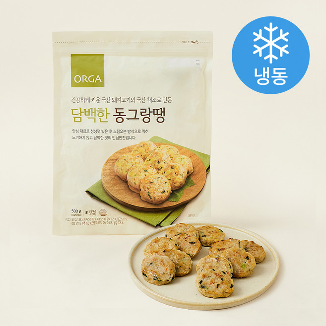 올가홀푸드 담백한 동그랑땡 (냉동), 500g, 1개