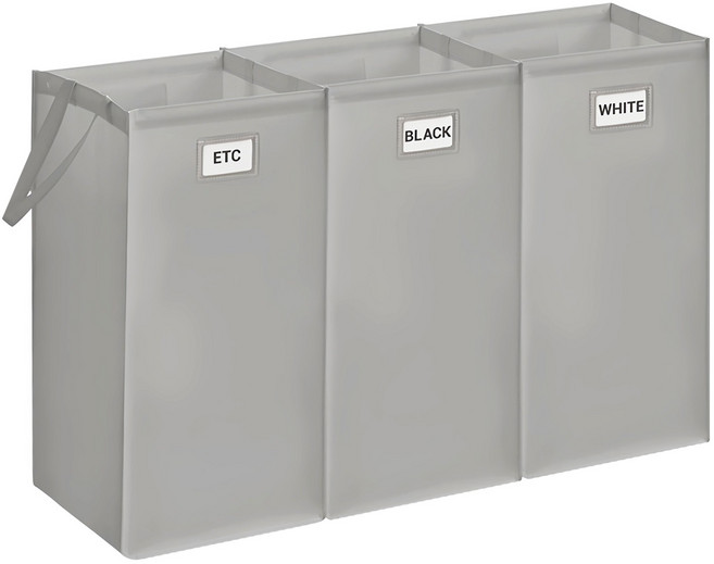 Nature Living Leaf Edition 反轉魅力資源回收分類桶 3個, 灰色