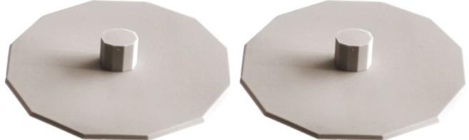 Refined Minju 馬卡龍矽膠杯蓋, 暖灰色, 2個