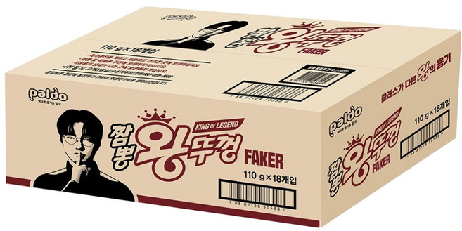 왕뚜껑 짬뽕 컵라면 110g, 18개
