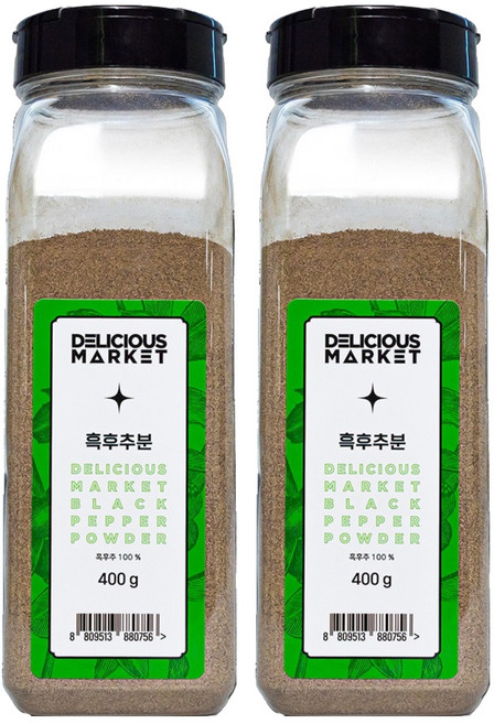 딜리셔스마켓 흑후추분 대형, 400g, 2개