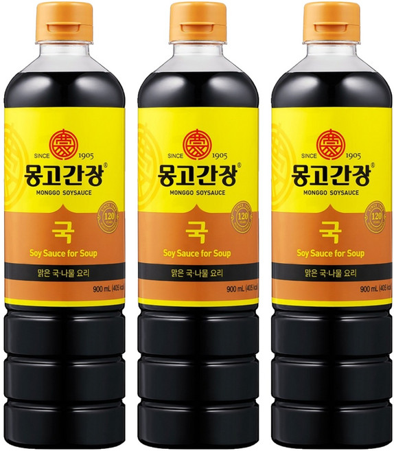 몽고간장 국간장, 900ml, 3개
