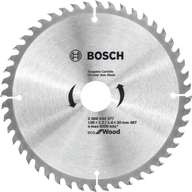 BOSCH 博世 台灣公司貨 木工圓鋸片 T48 2608644377 190 x 2.2 x 30mm, 1個
