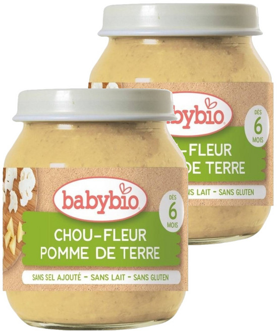 babybio 花椰菜山芋蔬菜泥, 花椰菜洋山芋, 130g, 2罐